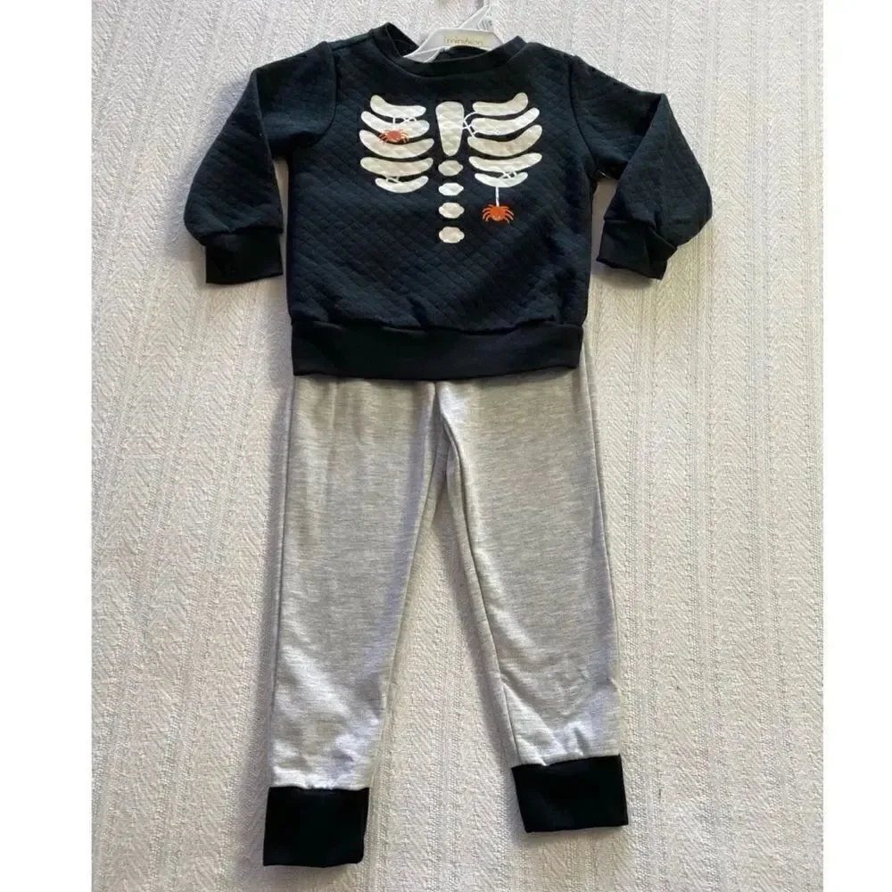 MiniBean Boy’s 24M 2-Piece Skeleton Jogger Set